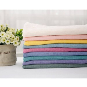 Washing Gauze Fabric 100% Cotton by the yard Korea Gauze fabrics Baby Blanket _Solid