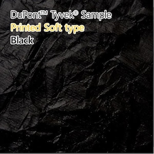 Tela Tyvek Dupont negra, tipo suave - 150 cm x 5 m