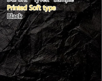 Black Dupont Tyvek Fabric, Soft Type - 150cm x 5M