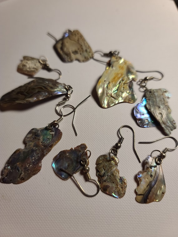 Lot of 9 Pair Abalone Dangle Earrings | Abalone Sl
