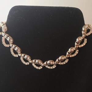 Vintage Silver Tone and Rhinestone Choker Necklace | Wedding Jewelry | Prom Jewelry | Vintage Jewelry | Rhinestone Choker | Silver Toned