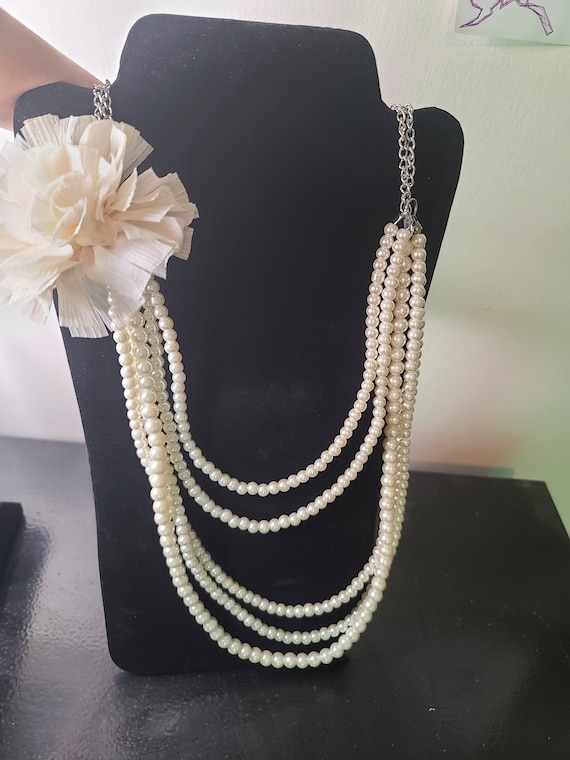 Vintage pearls necklace, large - Gem