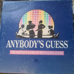 Vintage 1990 Anybody&#39;s Guess Board Game | Complete Vintage Game | Family Board Game | Vintage Board Games | &#39;90&#39;s Games | Vintage Games