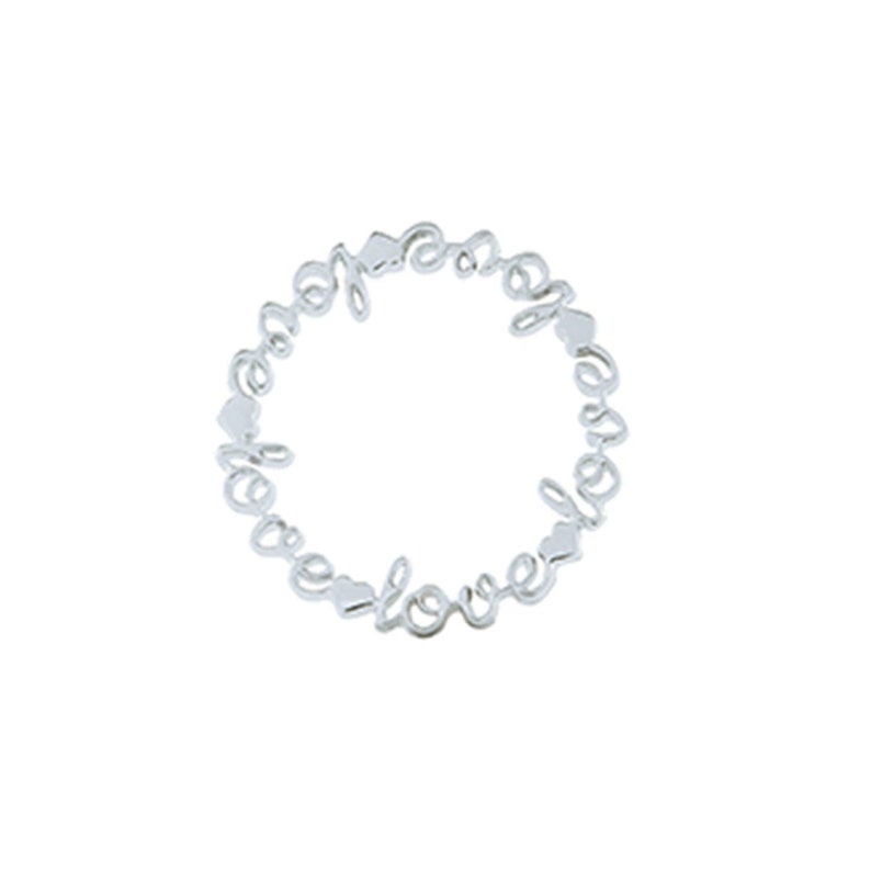 Love Script 30mm Large Floating Locket Window Plate