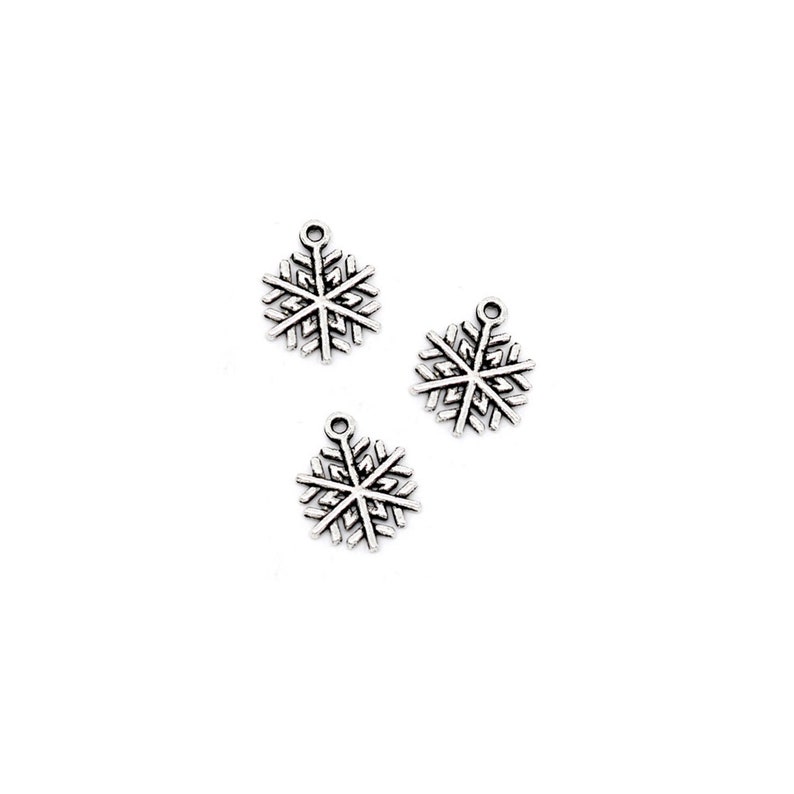 Snowflake Winter Dangle Charm /& Lobster Clasp for Floating Glass Living Memory Lockets