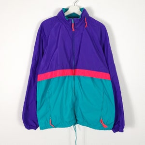 Vintage Woolrich Colorblock Packable Hideaway Hood Zip Up Windbreaker Jacket