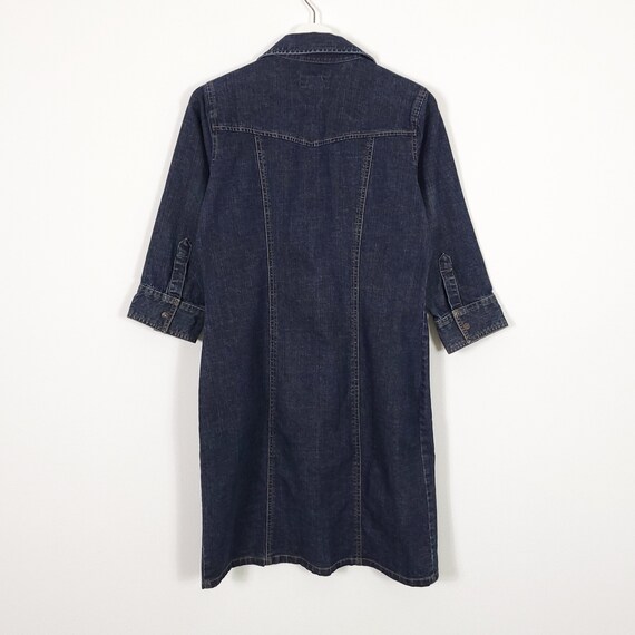 Old Navy Dark Wash Vintage 2000s Denim Snap Front Shirt Dress - Etsy