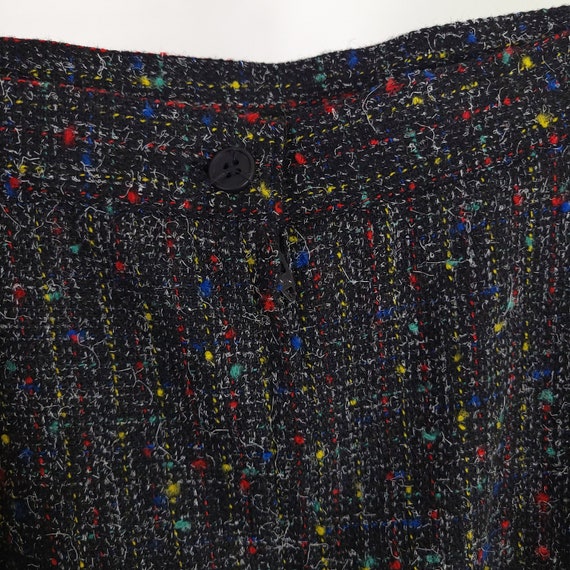 Vintage Chequers Tweed Wool Blend Pencil Skirt - image 8