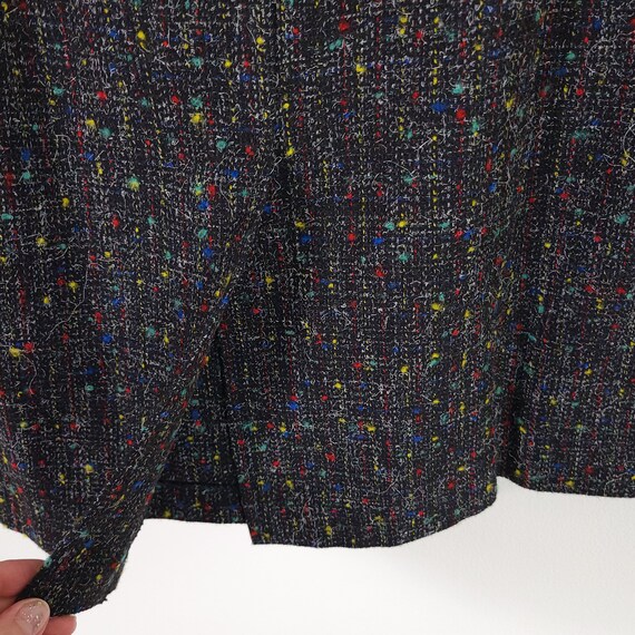 Vintage Chequers Tweed Wool Blend Pencil Skirt - image 7