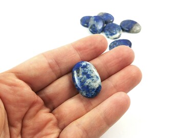 Lapis lazuli cabochons worry stone 22x16mm - Palm Stone