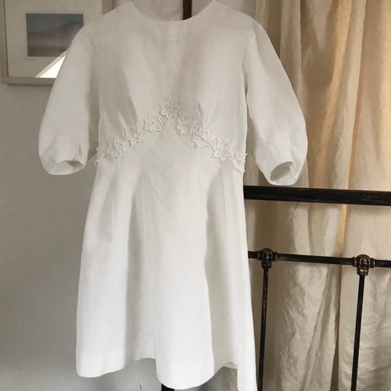 Vintage French 1960s short wedding dress