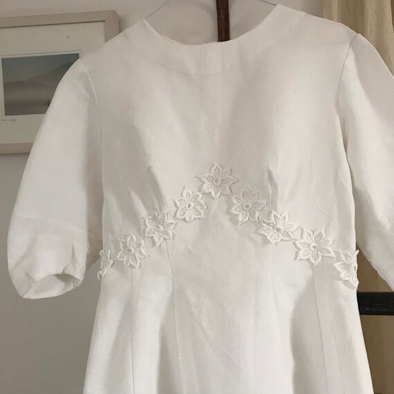 Vintage French 1960s short wedding dress