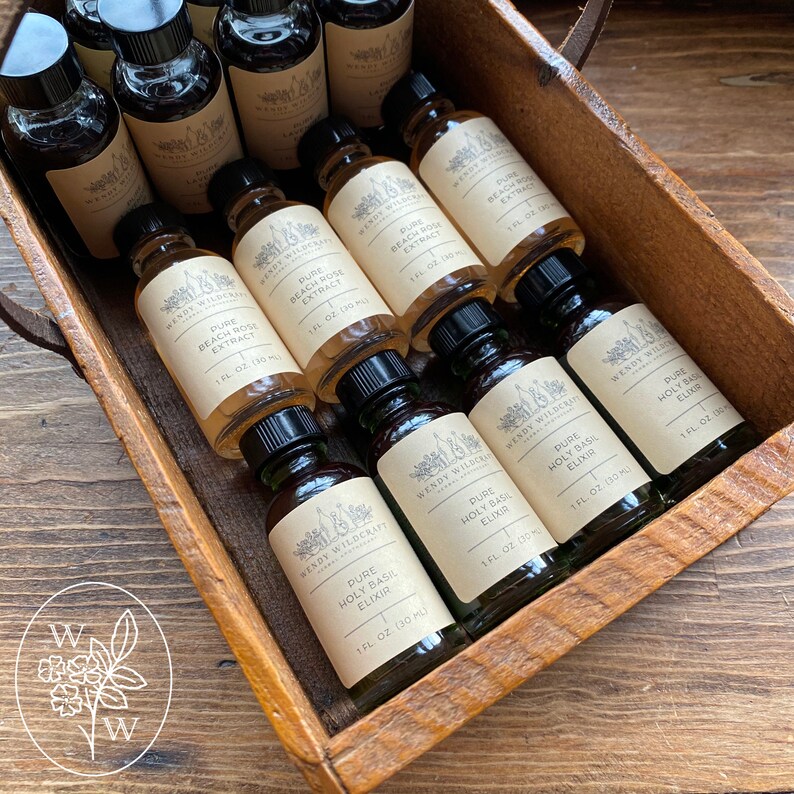 Holy Basil Elixir Glycerite Fresh Tulsi Extract Tincture Etsy