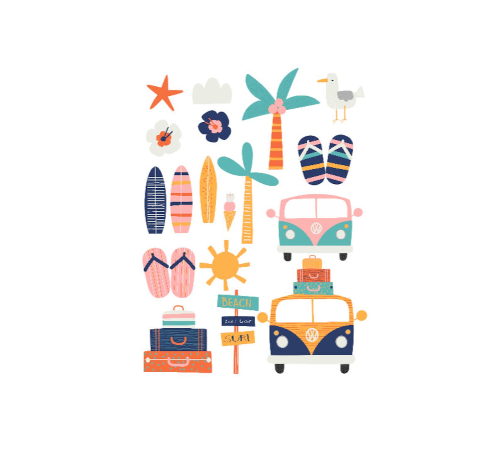 Vakantie Vakantie Stickers Vinyl Sticker Stickers Camper Van Etsy