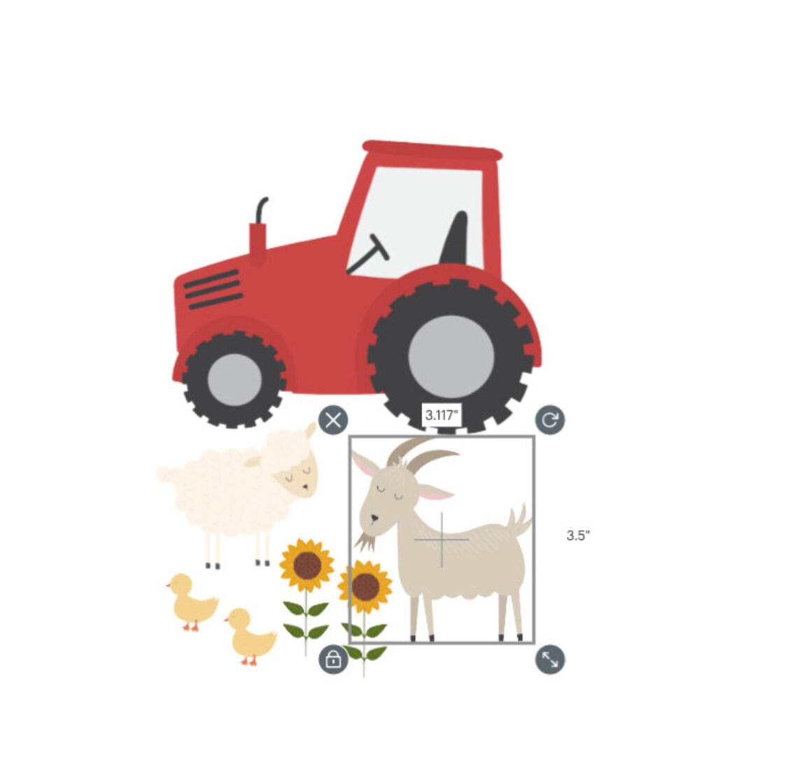 Farm Yard Animal Stickers Farm Animals Vinyl Decal Stickers Etsy