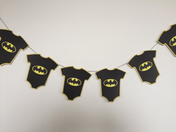 Batman Style Baby Shower Bunting Nursery Decoration 1st Etsy