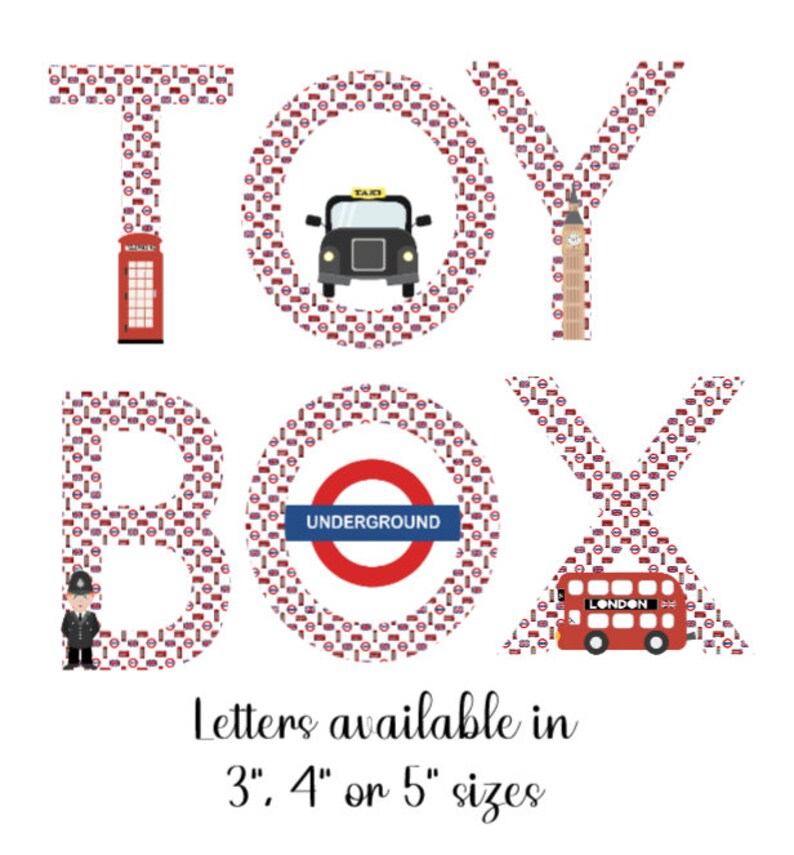 TOY BOX Stickers London Theme Vinyl Decal Stickers 5 Etsy