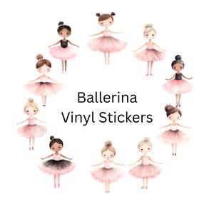 Pegatinas de vinilo de bailarina rosa: Decoración de ballet para habitación de niña