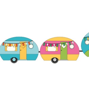 Vintage caravanvlag: slinger in retrostijl, 60 inch lang