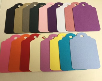 Gift Tags, Craft Gift Tags, 8 Gift Tags 2.2" x 3", Various Colours, Textured Card, Pearl Card, Baby Shower Tags, Birthday Tags, Wedding Tags