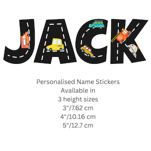 Personalized Transport Vinyl Wall Decal: Road Name Stickers
