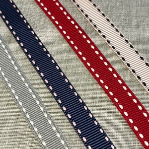 Lengtes zadelsteeklint, 9 mm lint, marineblauw en roze lint, roze en zwart lint, rood en wit lint, grijs en wit lint, knutselen