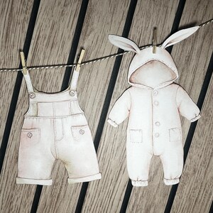 Blush Pink Baby Shower Bunting: Clothesline Decoration