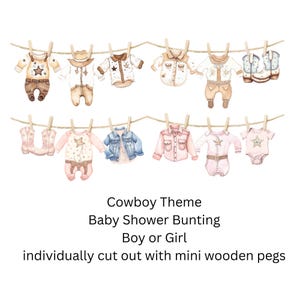 Ghirlanda per baby shower in stile western, ghirlanda per baby shower in stile cowgirl, ghirlanda per baby shower a tema cowboy, ghirlanda per baby shower in stile stendibiancheria con mollette
