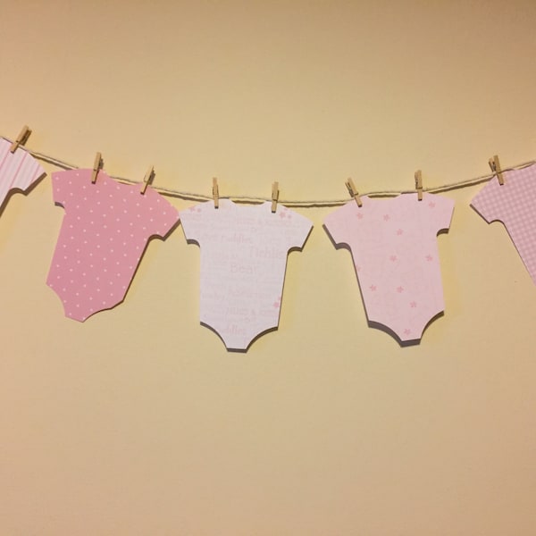 Empavesado de baby shower, guirnalda de baby shower, empavesado rosa de baby shower, empavesado azul de baby shower, decoración de baby shower, empavesado neutro de baby shower