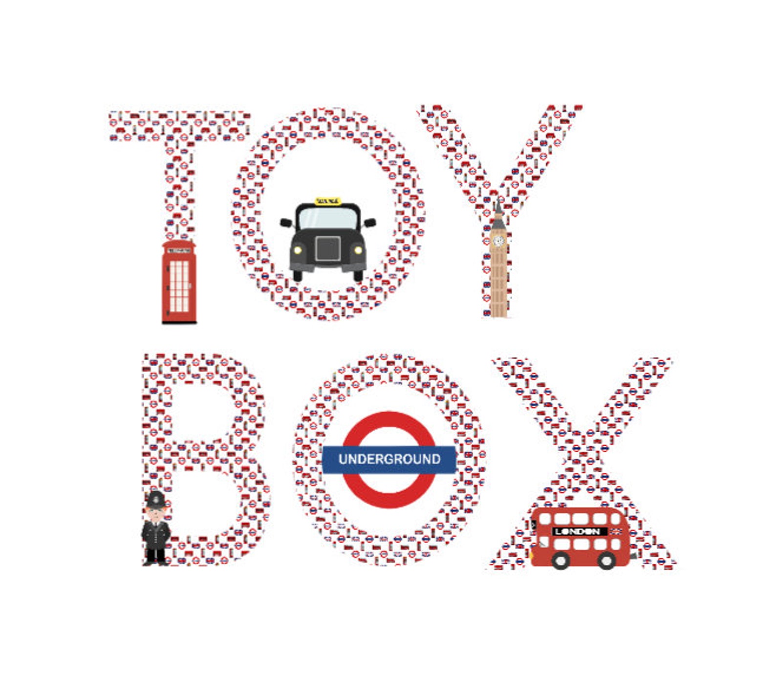 TOY BOX Stickers London Theme Vinyl Decal Stickers 5 Etsy