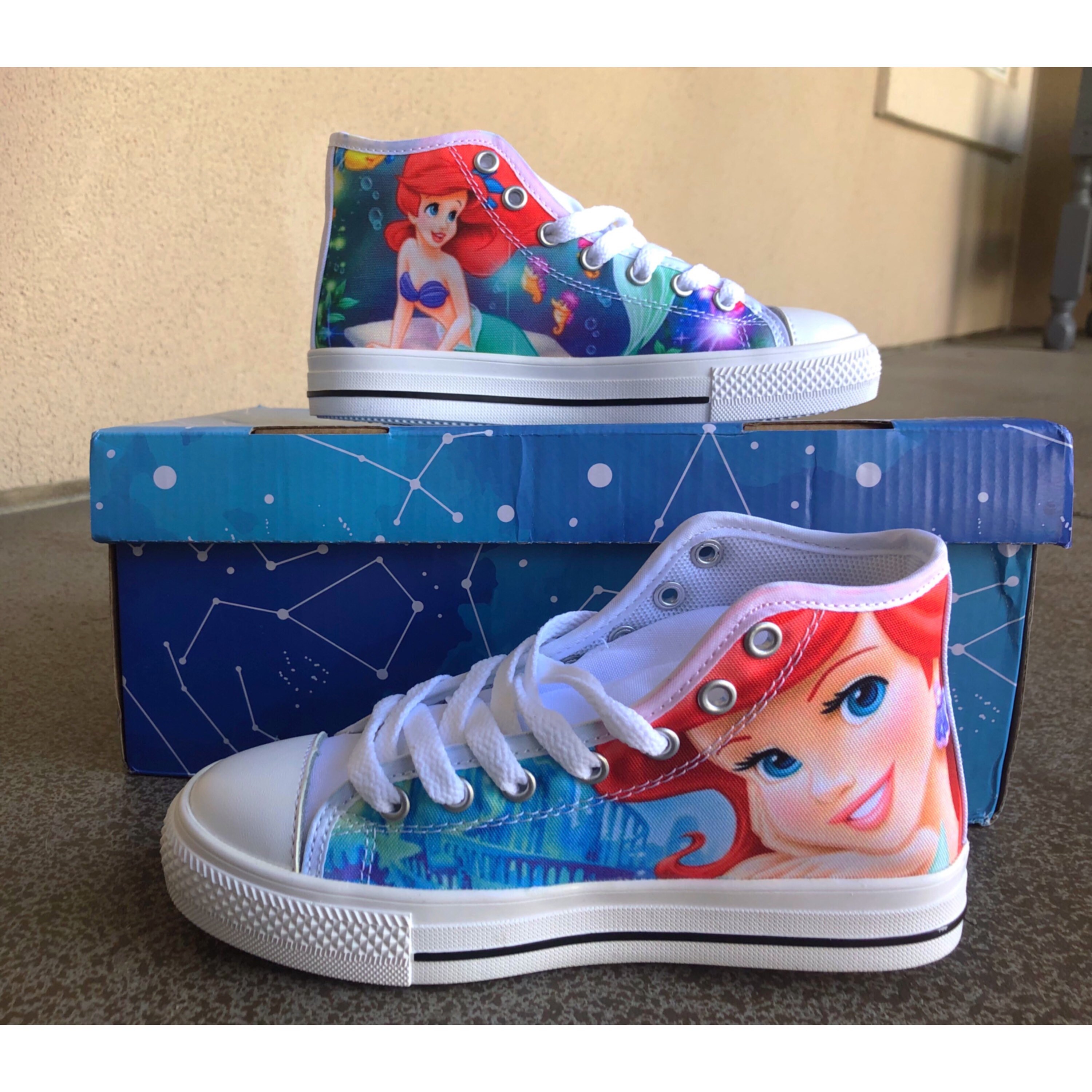 little Mermaid Shoes for kids/ la sirenita zapatos personalizados