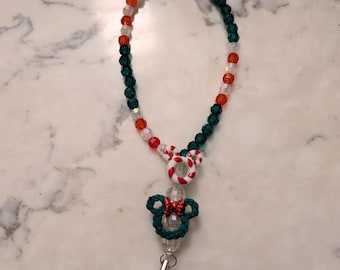 DISNEY CHRISTMAS WRISTLET | phone chain, wristlet, mickey, Minnie, walt Disney world, Disneyland