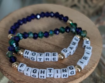 NOTRE DAME | fighting Irish beaded bracelet set