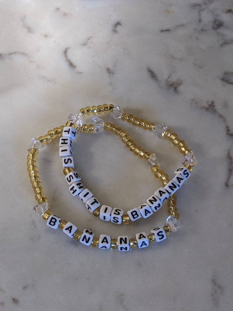 HOLLABACK GIRL Bananas Beaded Bracelet Set Gwen Stefani No Etsy