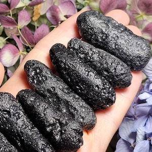 Black Tektite Crystal: High Energy Vietnamese Tektite Specimen