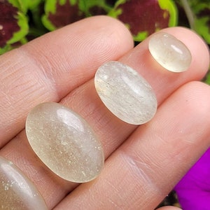 Libyan Desert Glass Cabochon: Gold Tektite Stone, Handmade in Egypt