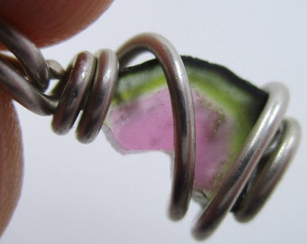 Watermelon Tourmaline Pendant / Tourmaline Jewelry / Watermelon Tourmaline Necklace / Blue Tourmaline / Tourmaline Pendant / Stone Of Love