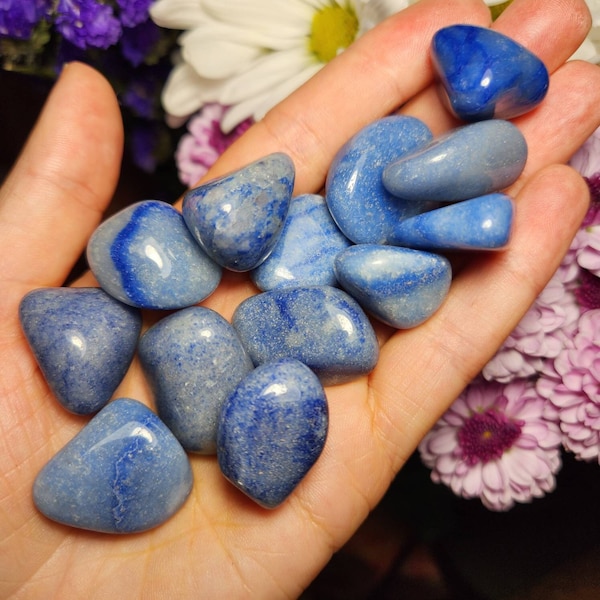 Blue Quartz Crystal / Tumbled Blue Quartz / Polished Blue Quartz / Blue Quartz Stone / Tumbled Stone / Blue Quartz Gemstone / Quartz Crystal