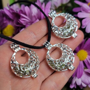 Moldavite Moon Drop Pendant: Authentic Moldavite Crystal Necklace