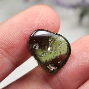 Moldavite Bead - 1.7g Authentic Moldavite - Polished Moldavite - Genuine Moldavite - Moldavite Tektite - Moldavite Crystal - Moldavite Stone