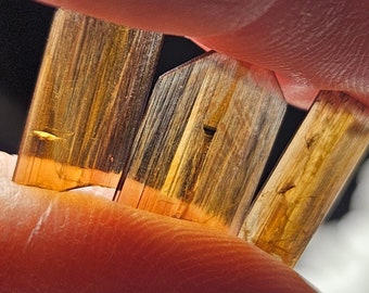 Rare Brookite Blade Specimen: Striated Natural Brookite Crystal