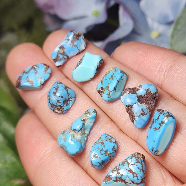 Golden Hills Turquoise / Kazakhstan Turquoise / Natural Turquoise / Turquoise Crystal / Turquoise Stone / Tumbled Turquoise / Blue Turquoise