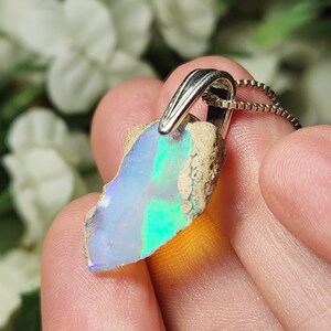 アクセサリー YAAcc African opal necklace Opal Pendant - African Opal - Opal Necklace - Opal Jewelry - Raw