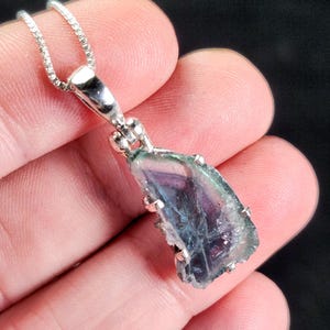 Blue Watermelon Tourmaline Sterling Silver Pendant