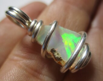 Opal Pendant / Opal Necklace / African Opal / African Opal Pendant / Raw Opal Jewelry / October Birthstone / IMAGINATION / CREATIVITY