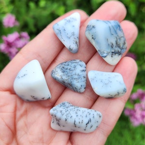 Dendritic Opal Crystal - Tumbled Opal - Dendritic Opal Stone - Opal Crystal - Opal Stone - Natural Dendritic Opal - Opal Gemstone - Opal