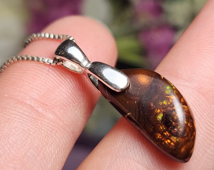 Fire Agate Pendant / Heart Necklace / Mexican Fire Agate / Fire Agate ...