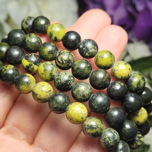 Serpentijnarmband - Serpentinearmband - Serpentinekralen - Serpentijnkristal - Serpentijnsteen - Serpentinekralenarmband - Serpentine