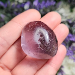 Purple Fluorite Tumbled Crystal: Polished Nigerian Fluorite