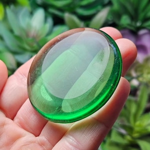 Gaia Stone - Green Obsidian Crystal - Green Obsidian - Tumbled Obsidian - Polished Green Obsidian - Obsidian Stone - Obsidian Palm Stone